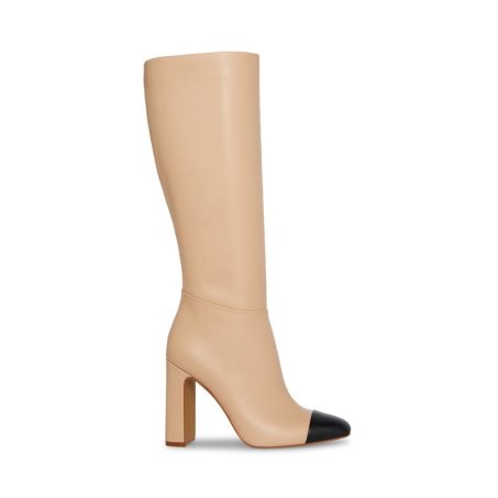 Botas Hasta La Rodilla Steve Madden Arielle Cuero Mujer Beige | ES XK0S38